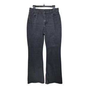 Old Navy Women's SIZE 12 Y2K Goth High Rise Flare Jeans in Black